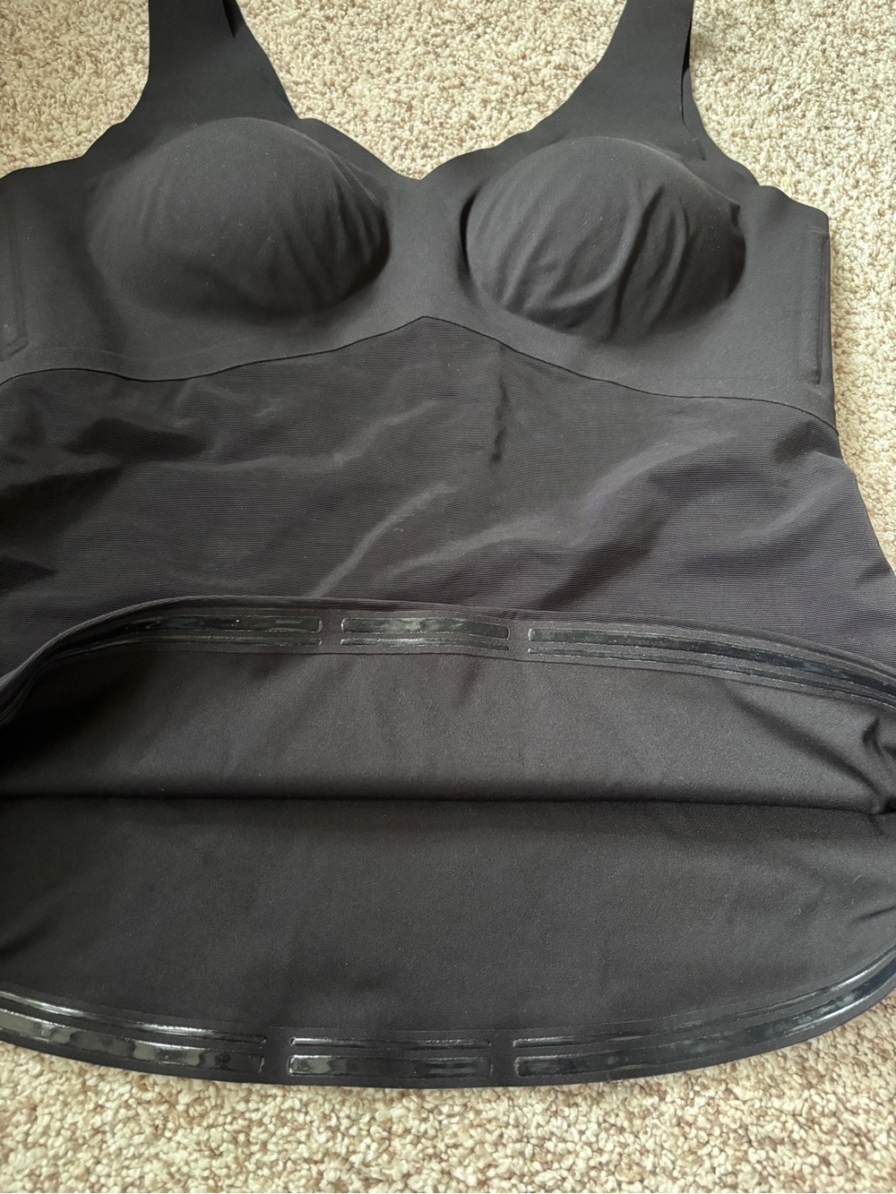 Honeylove LiftWear Smoothing Shapewear Tank Built-in Bra Womens Size Large Black - Picture 7 of 10